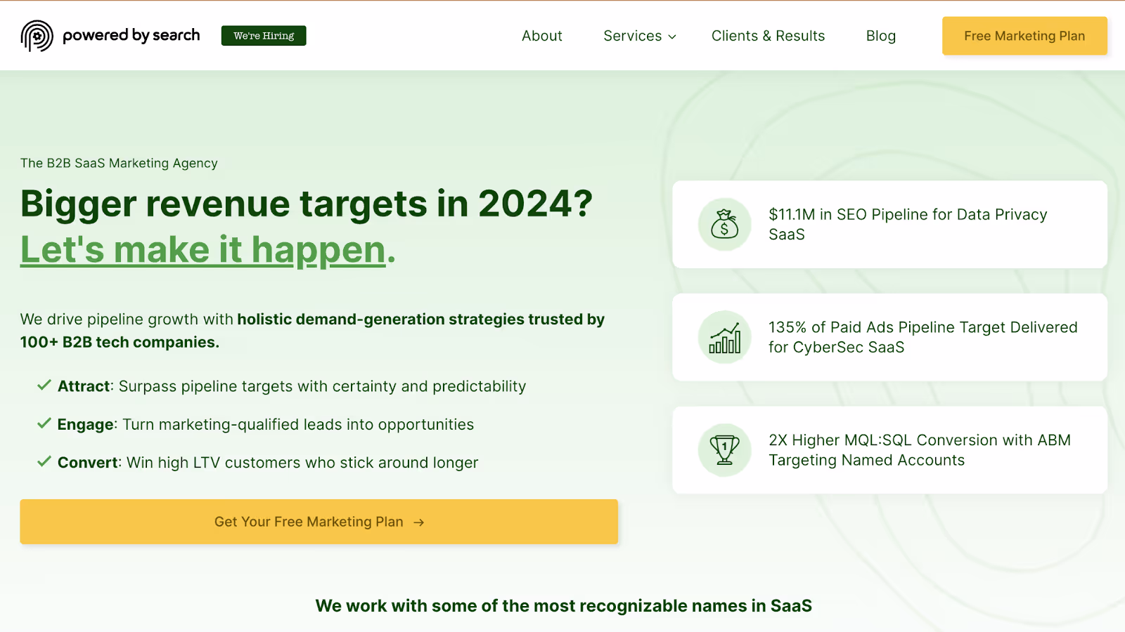 Screenshot of Powered By Search's Homepage