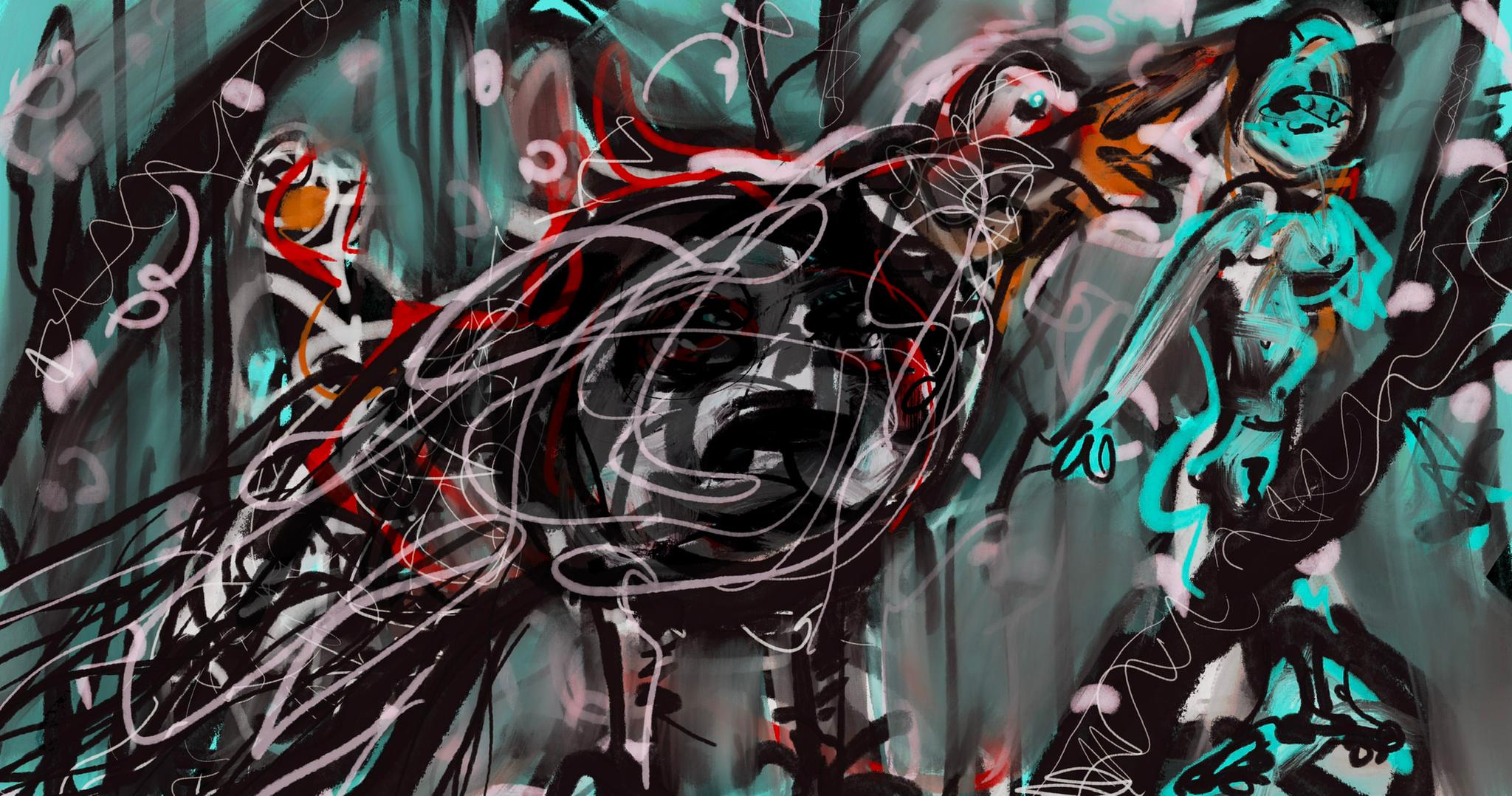Oiseau de paradis painting