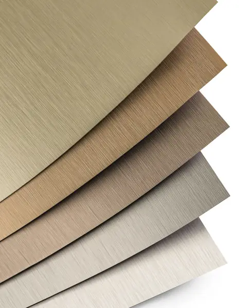 Brushed aluminium foils in several colours