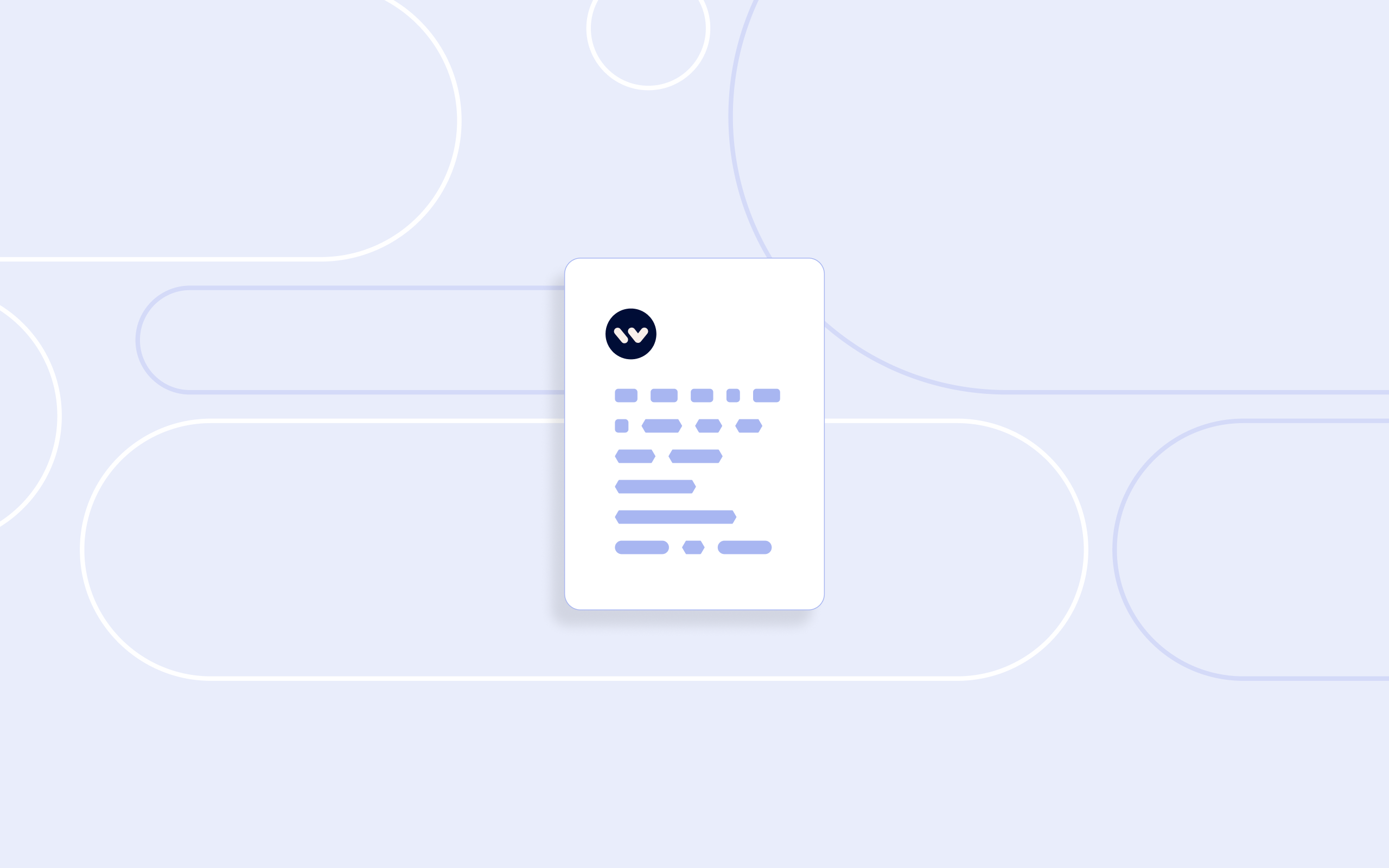 Display template in lavender of the data and event streams onepager.