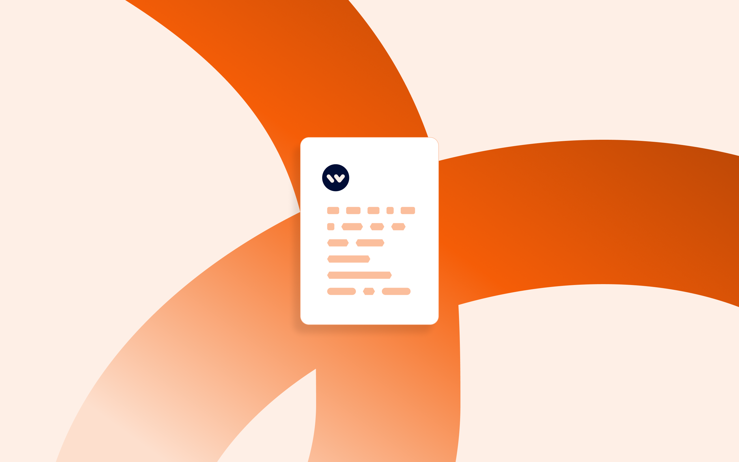 Cover image in light orange featuring crossed stripes in dark orange and title headline in brown coloured letters.