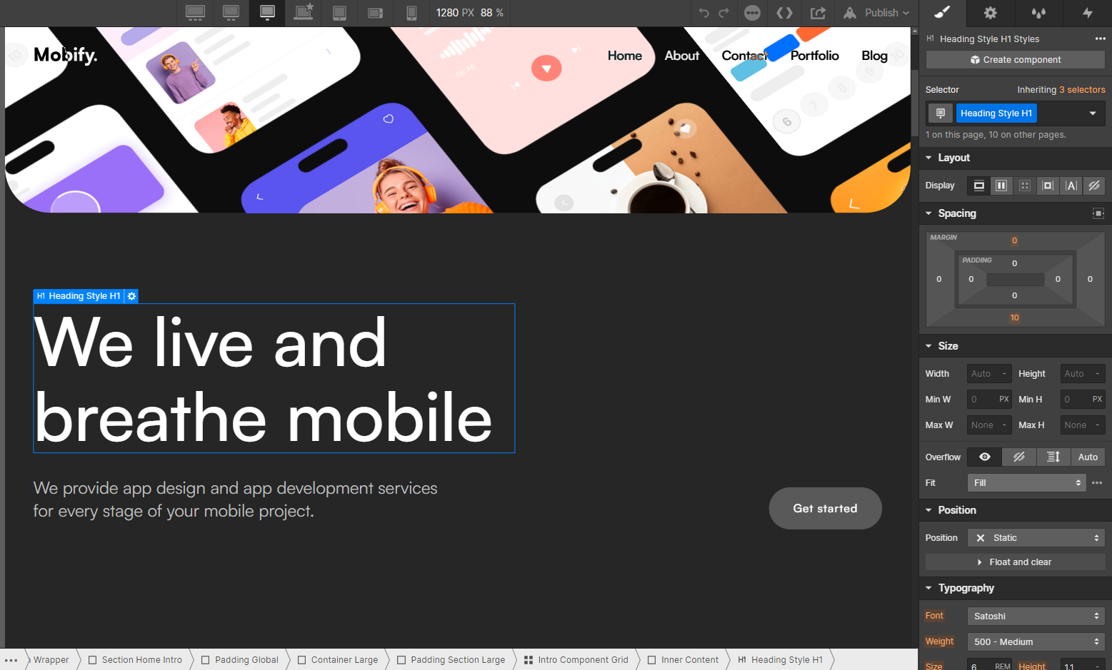 Text Instructions - Mobify Webflow Template