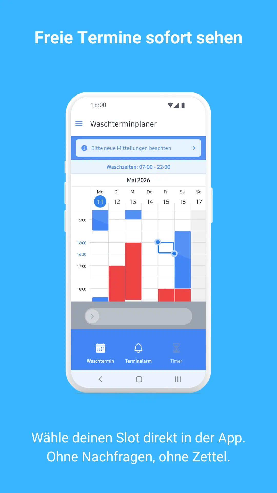 OWKTP App - Freie Termine sofort sehen