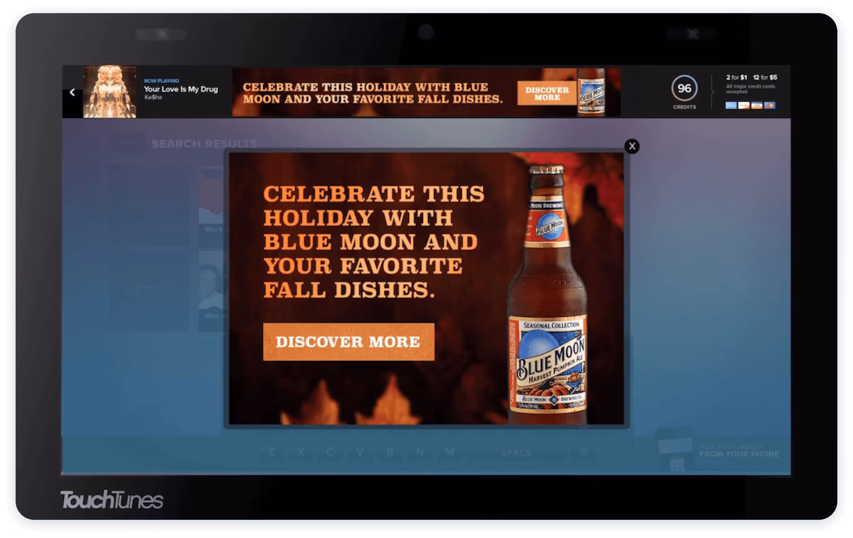 touchtunes ad banner