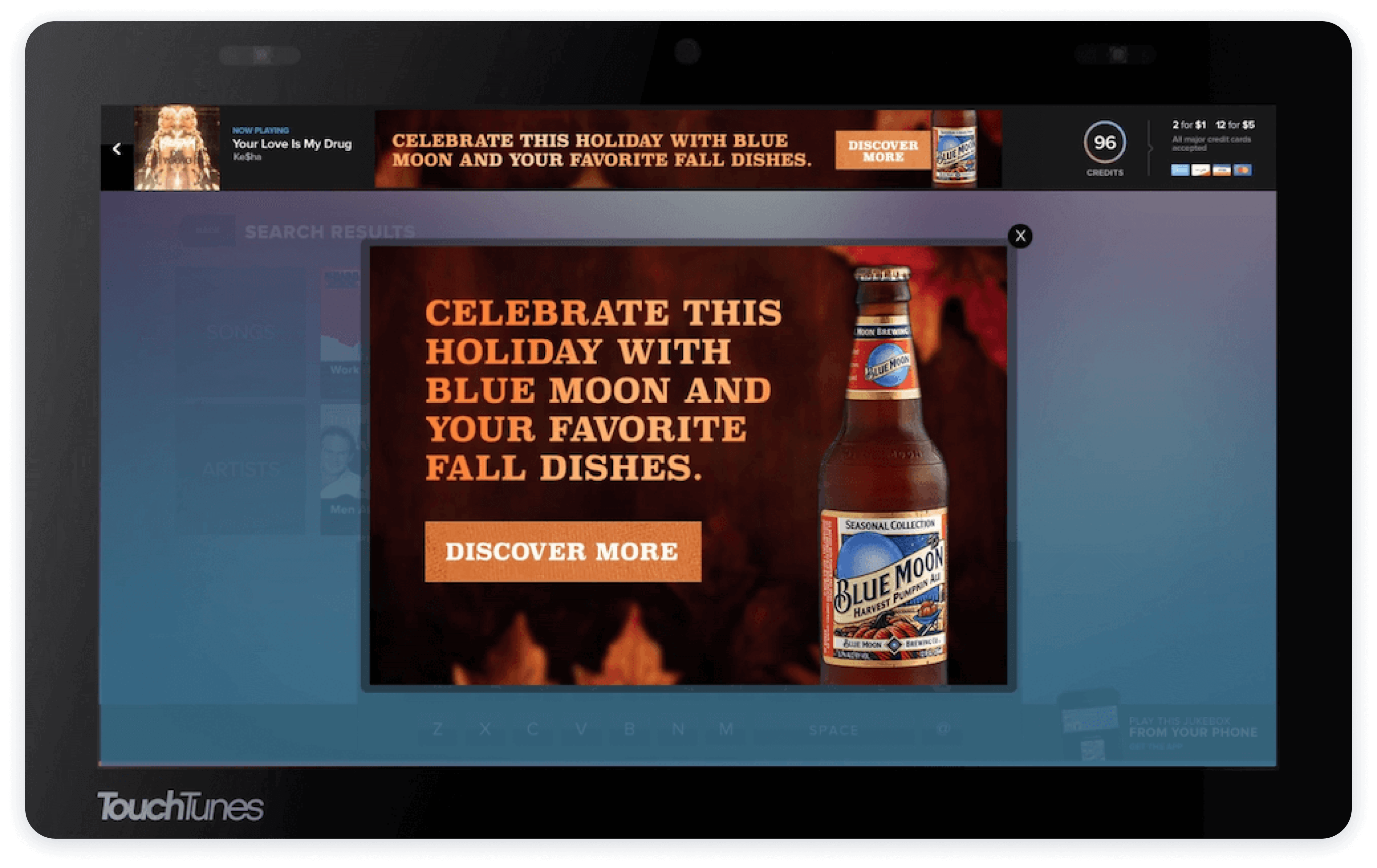 touchtunes ad banner