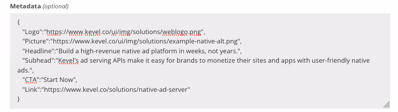 Kevel template builder