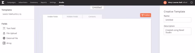 Kevel template builder