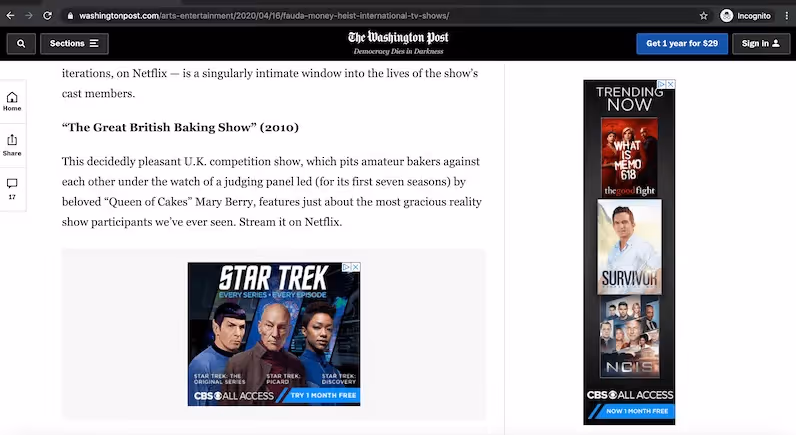the washington post ad