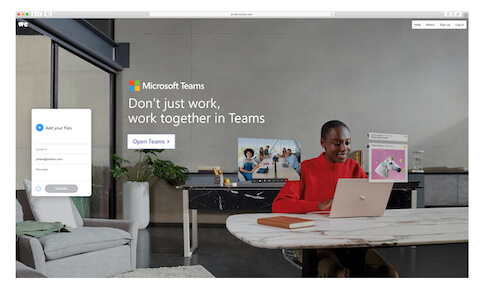 WeTransfer native ad disclosure
