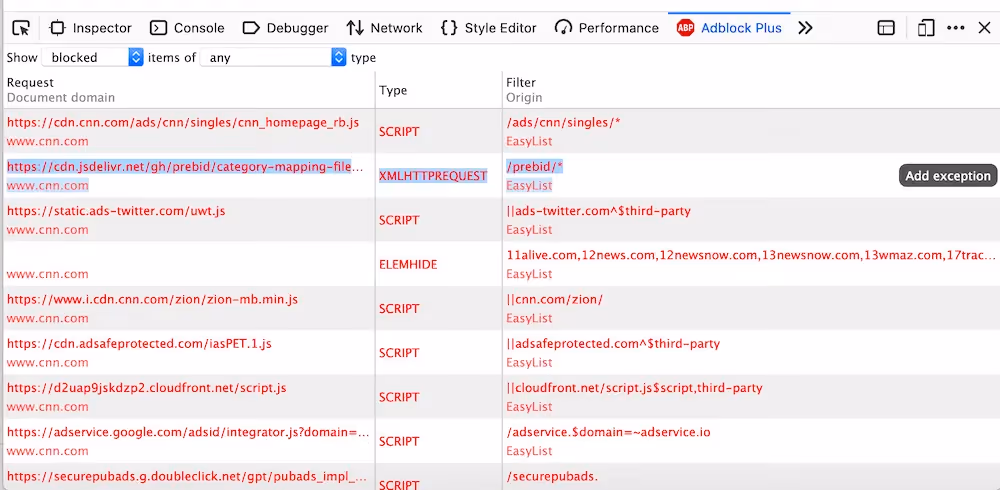 ad blocker blocking prebid