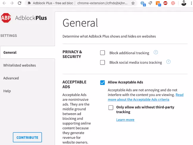 acceptable ads ad blocking