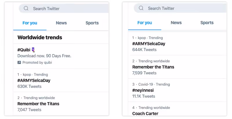 twitter being ad blocked