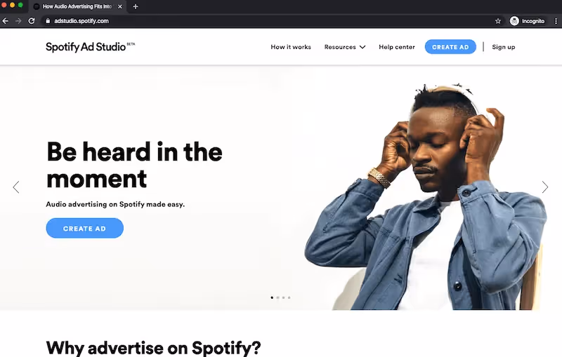 spotify advertise with us