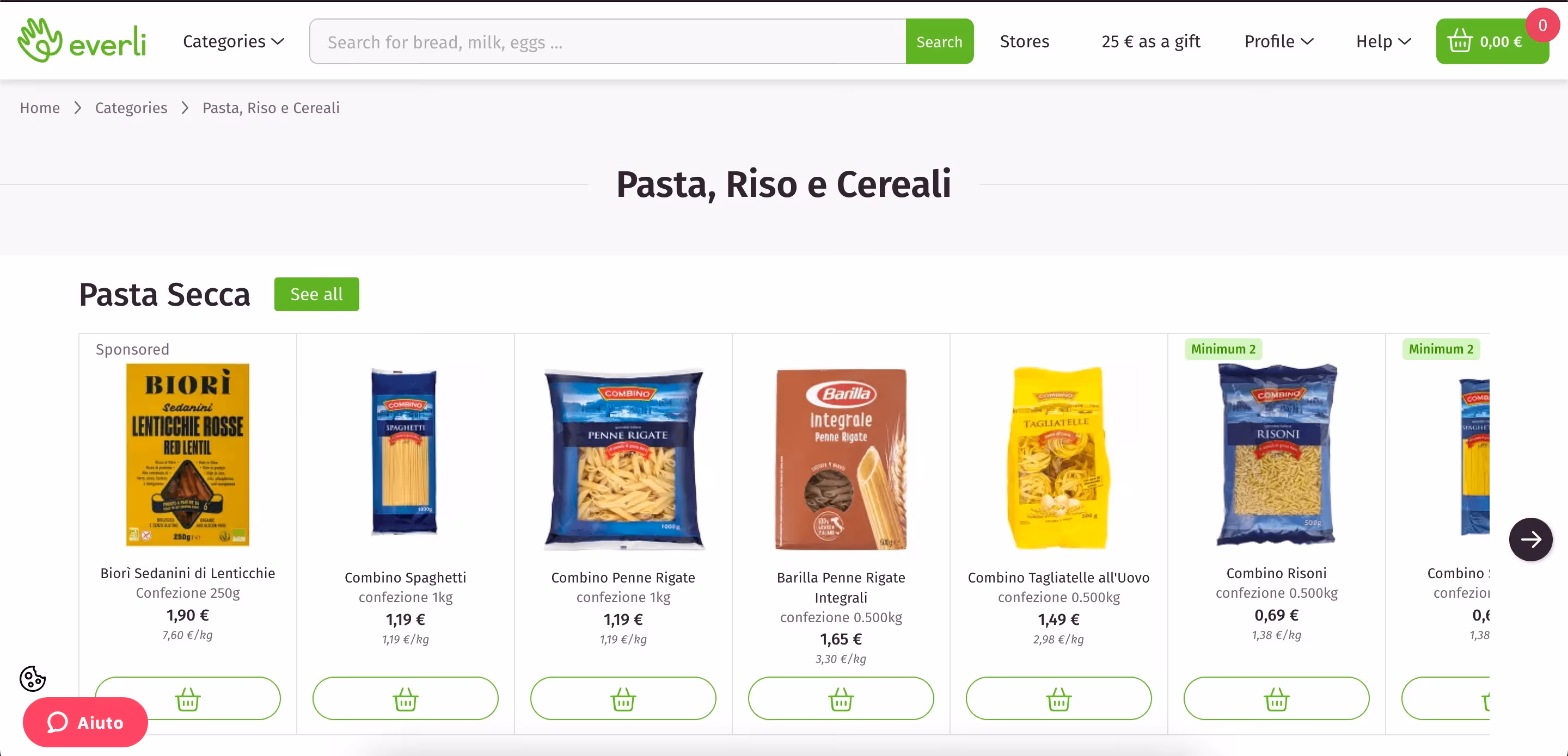 everli sponsored listing