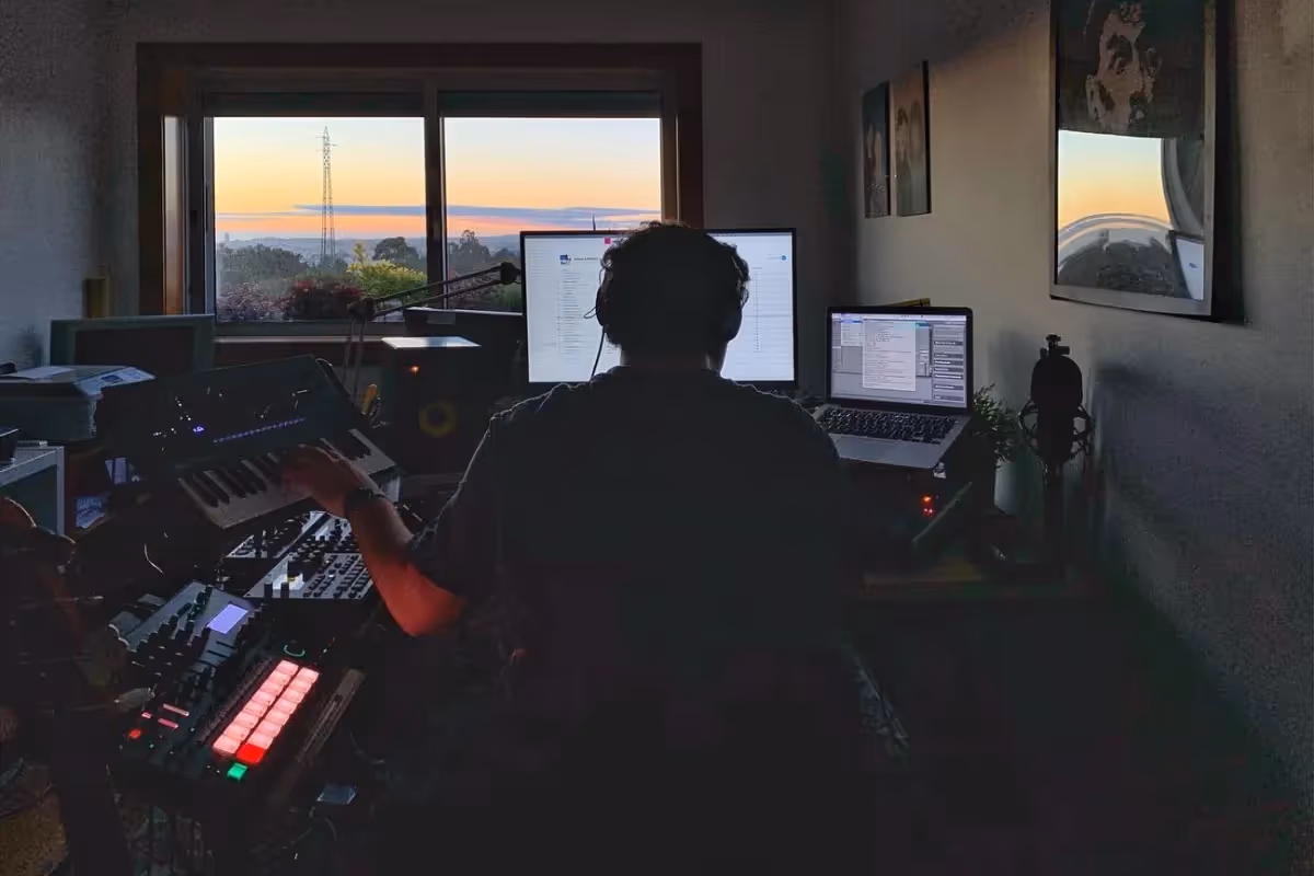 Joao and his home made studio