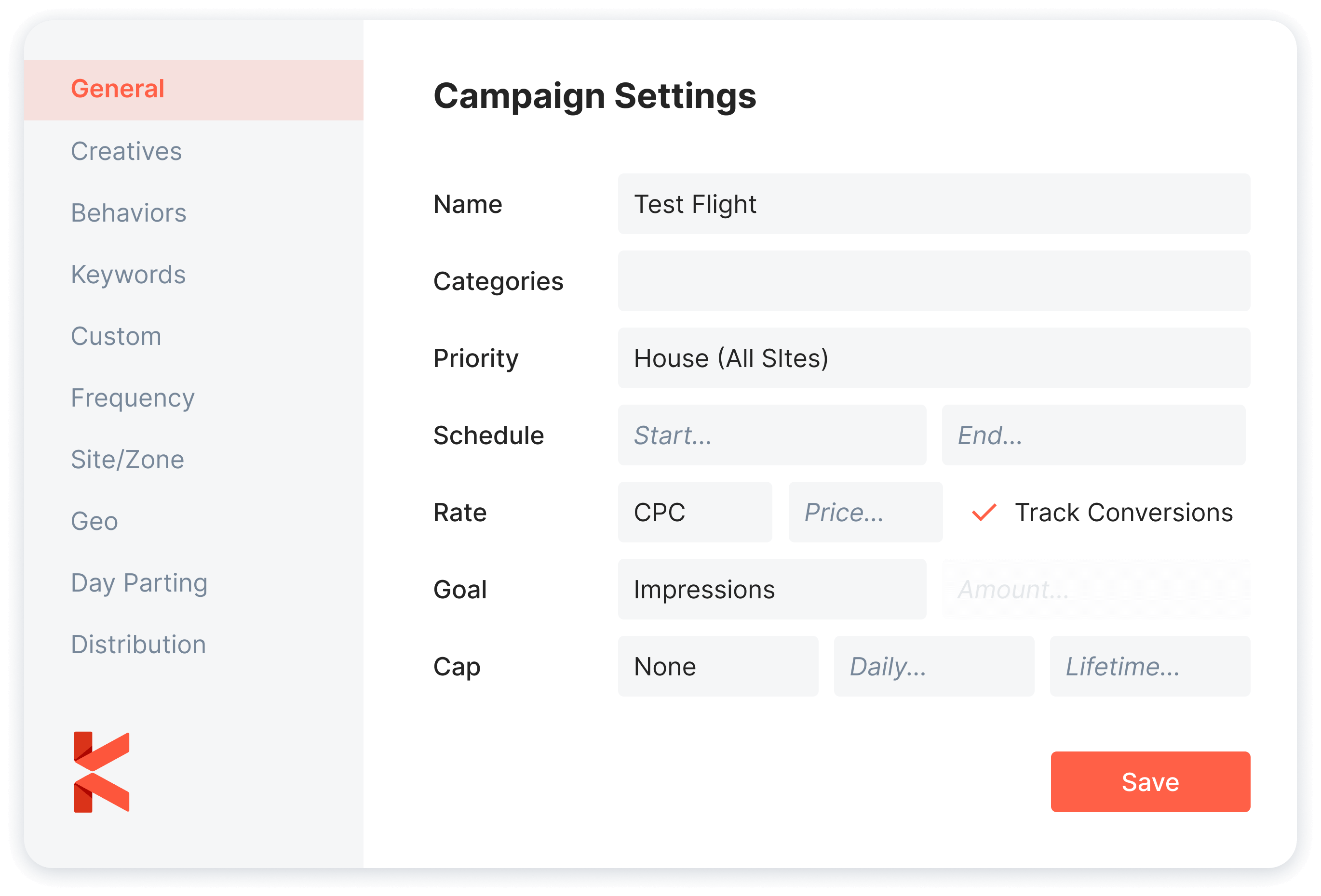 campaign settings