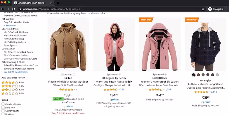 Amazon sponsored listing ads