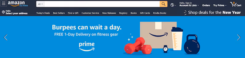 amazon homepage carousel