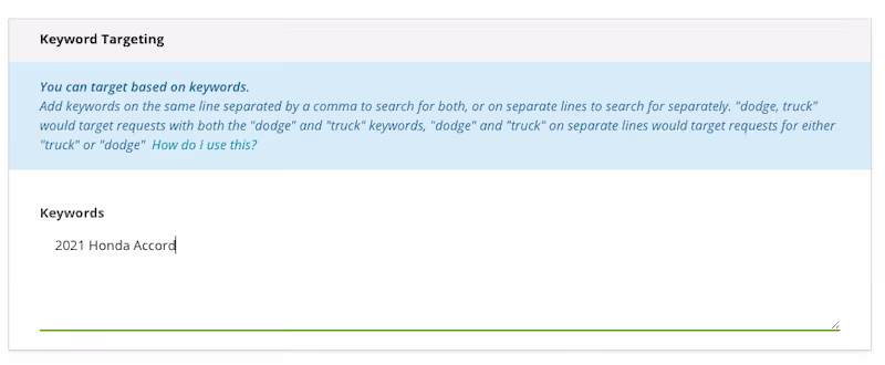 keyword ad targeting