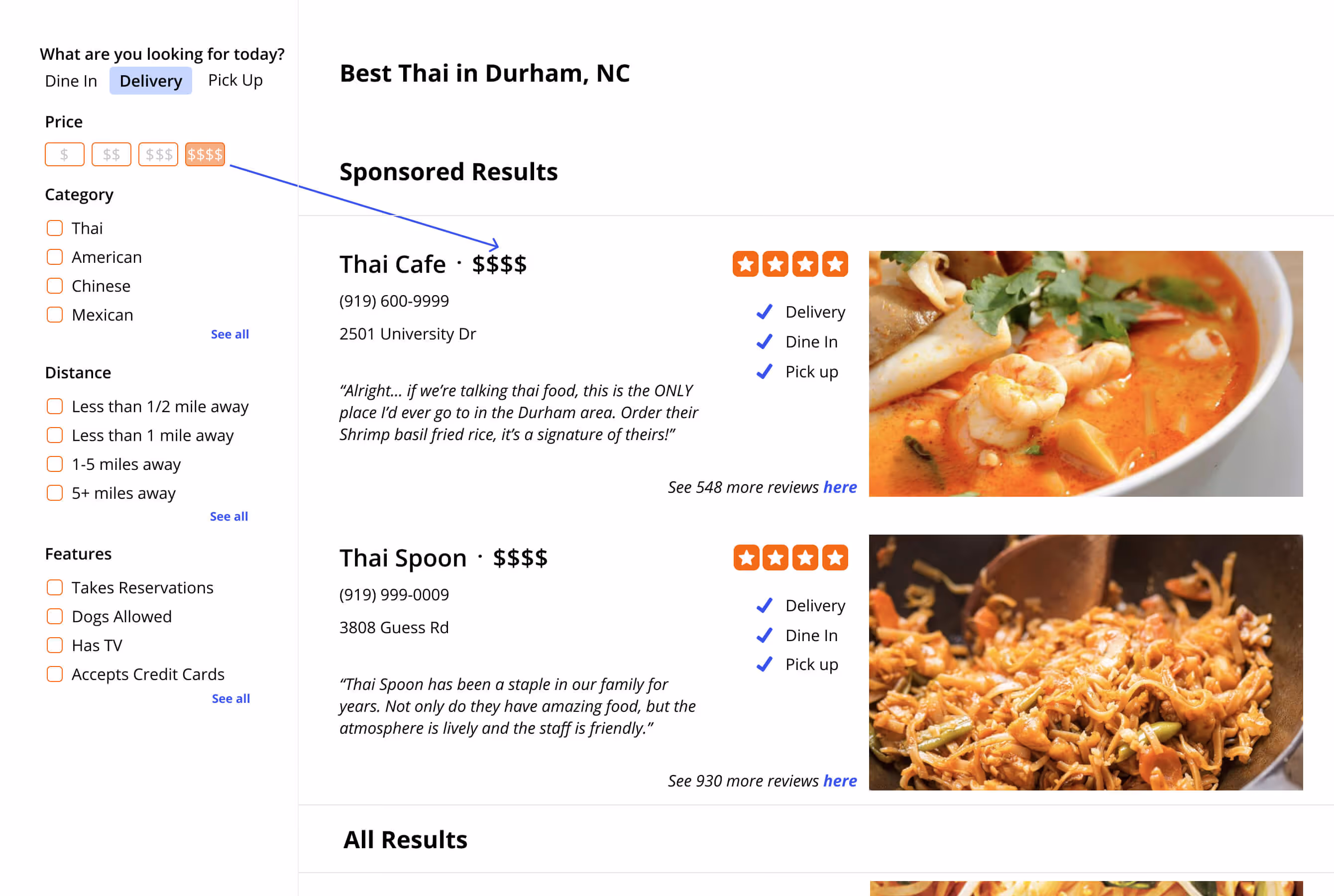 search filtering ad targeting