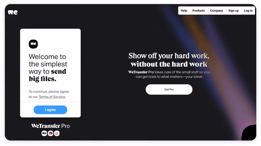 WeTransfer screenshot