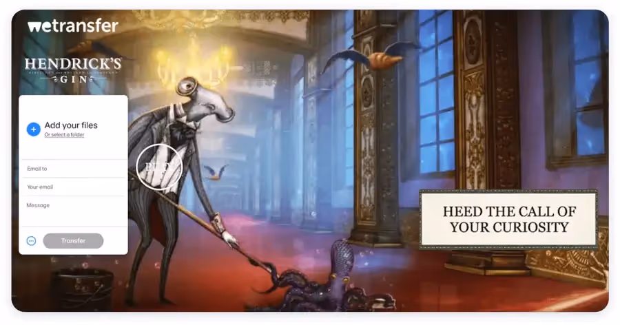 WeTransfer screenshot