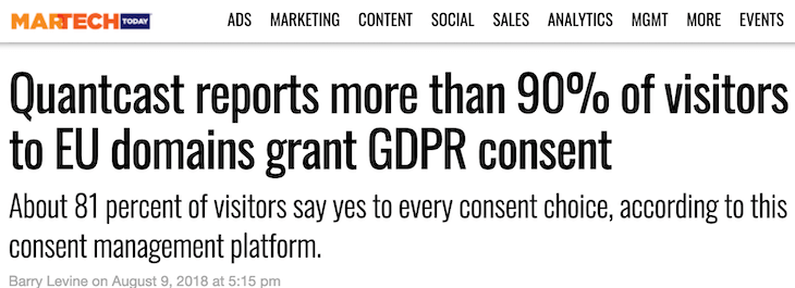 quantcast consent management platform