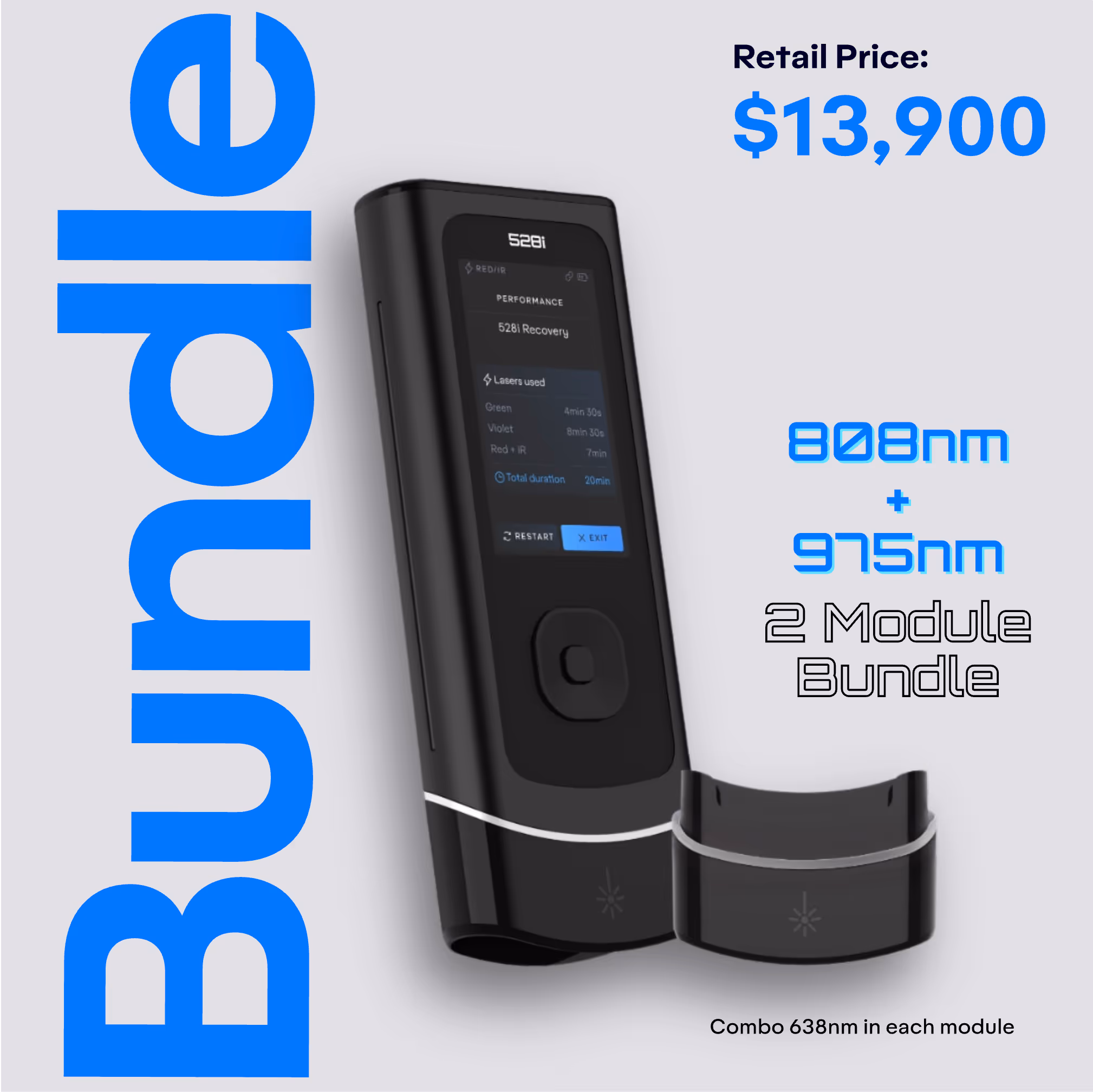 638nm Laser System with IR 808nm & IR 975nm Modules