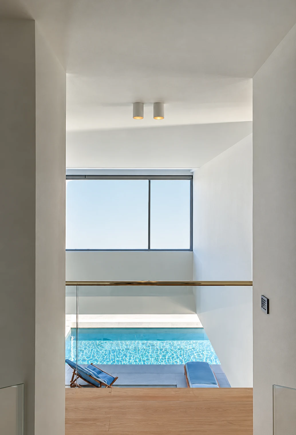 Interior view towards the pool