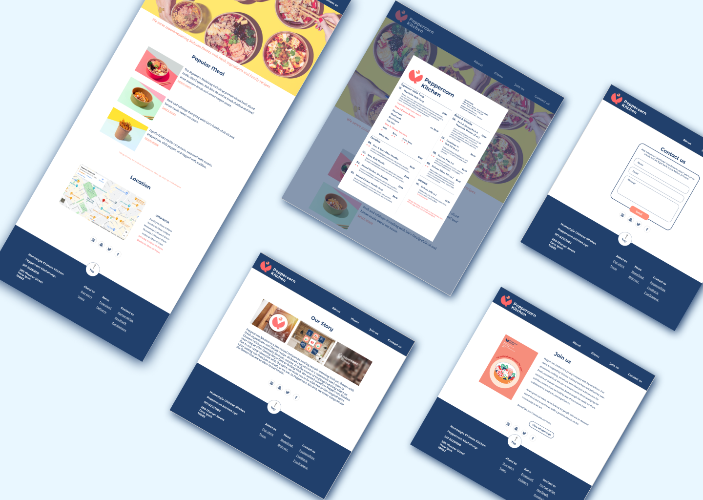 screenshot from each project