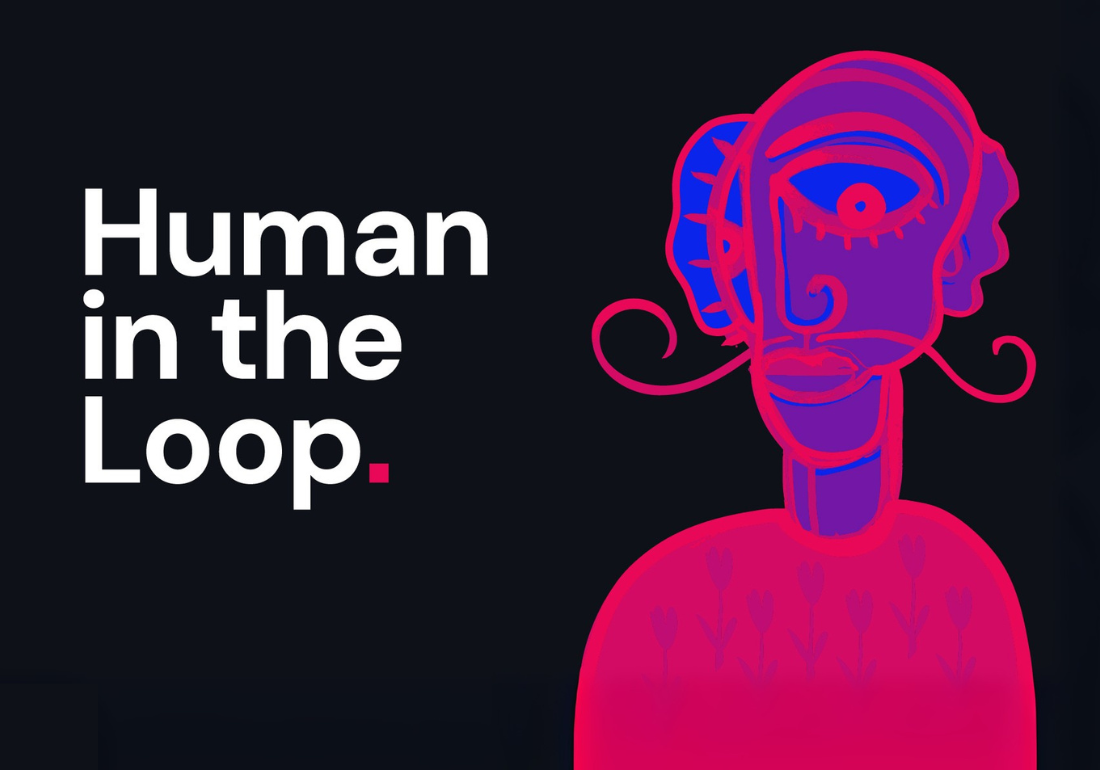 Human In The Loop Podcast title cover and illustration