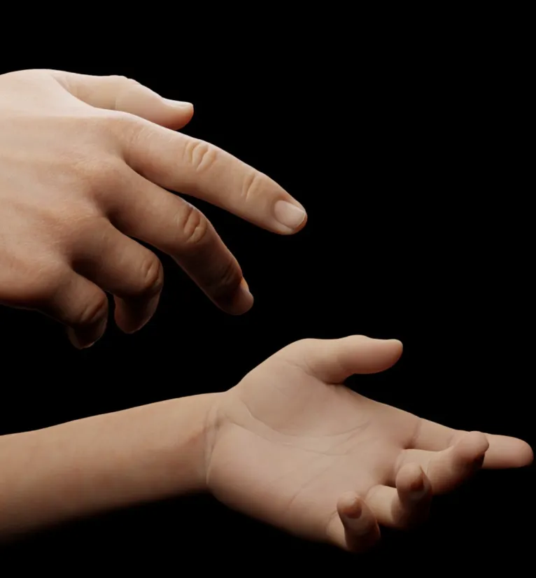 Computer generated hands