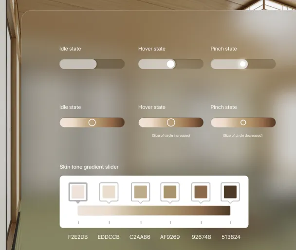 UI interface of a VR pain rehab product