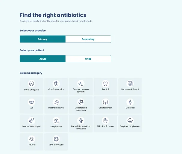 Image of a medical software programme UI
