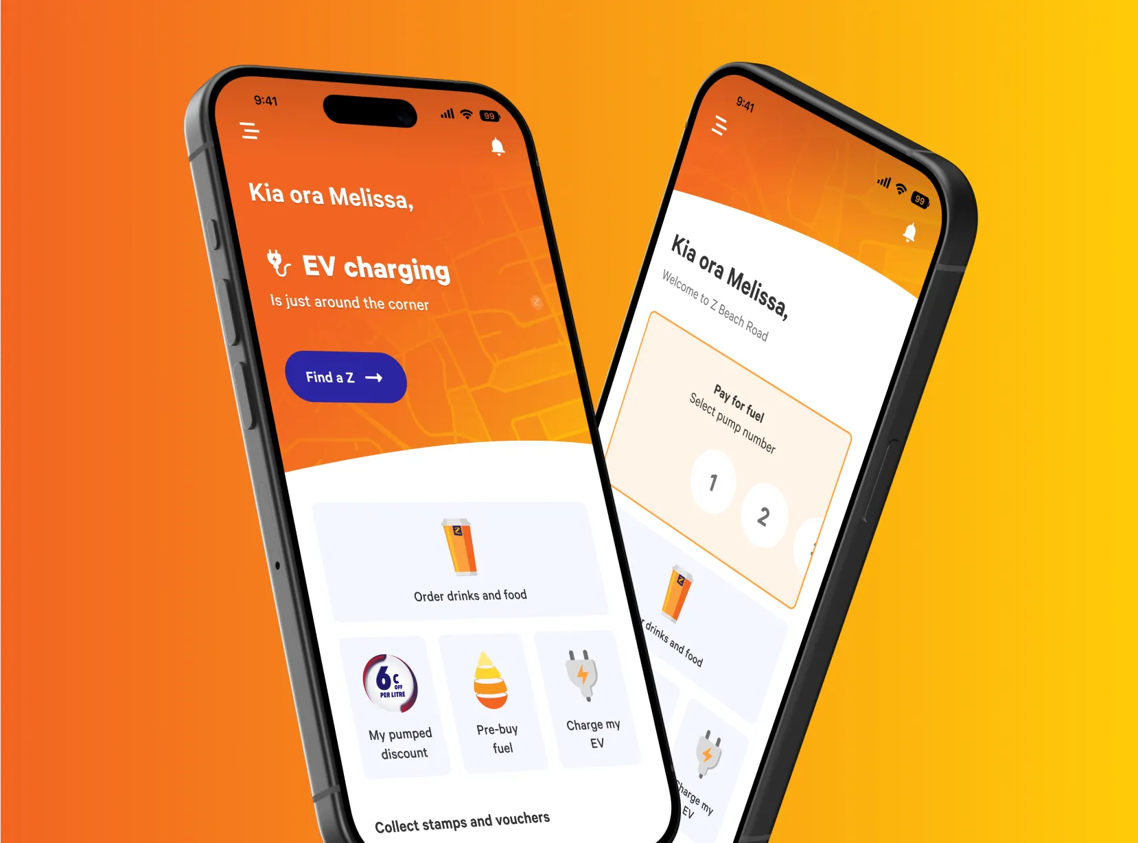 Images of the Z Energy app