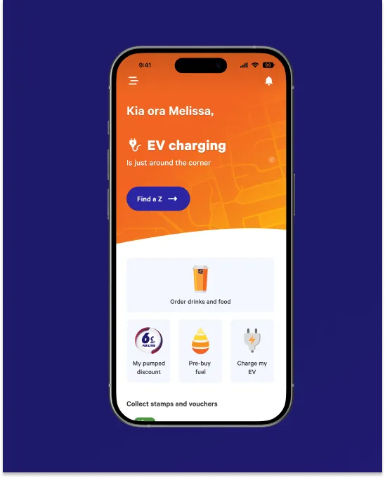 Image of the Z Energy app