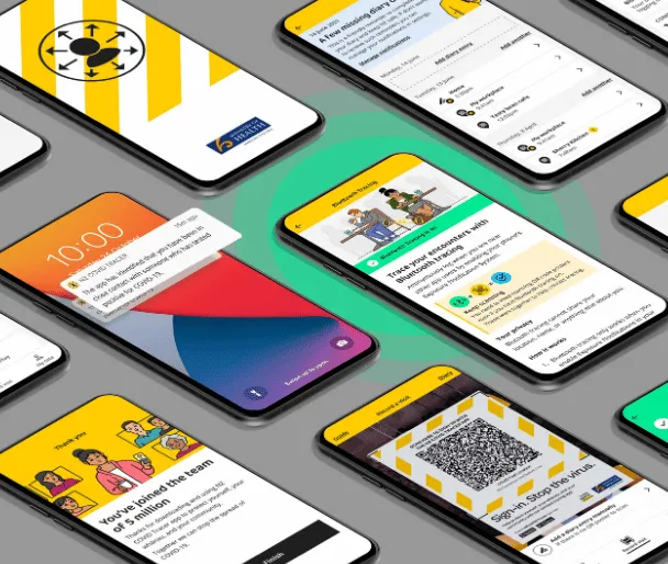 Screenshots of the NZ COVID Tracer app