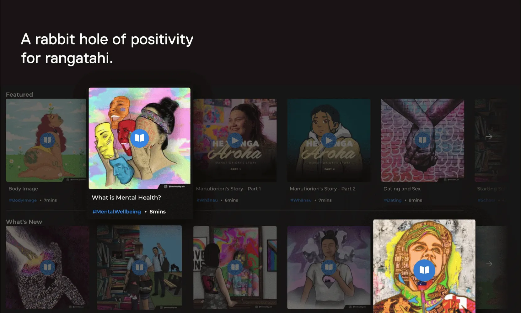 Image of The Lowdown website showing content options
