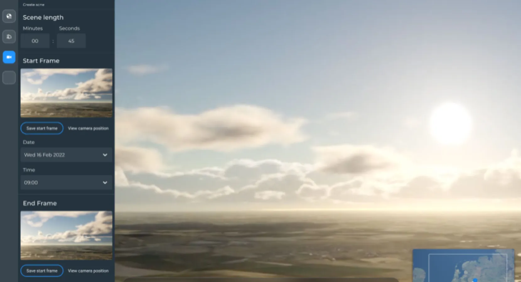 Metservice platform UI screen showing clouds and sun