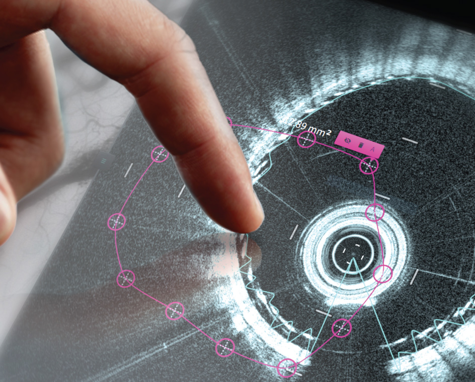 A user interacting with the platform UI on a screen during