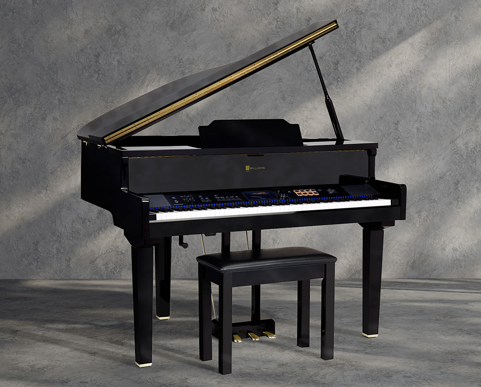 A Williams Symphony Concert Digital Piano on concrete background