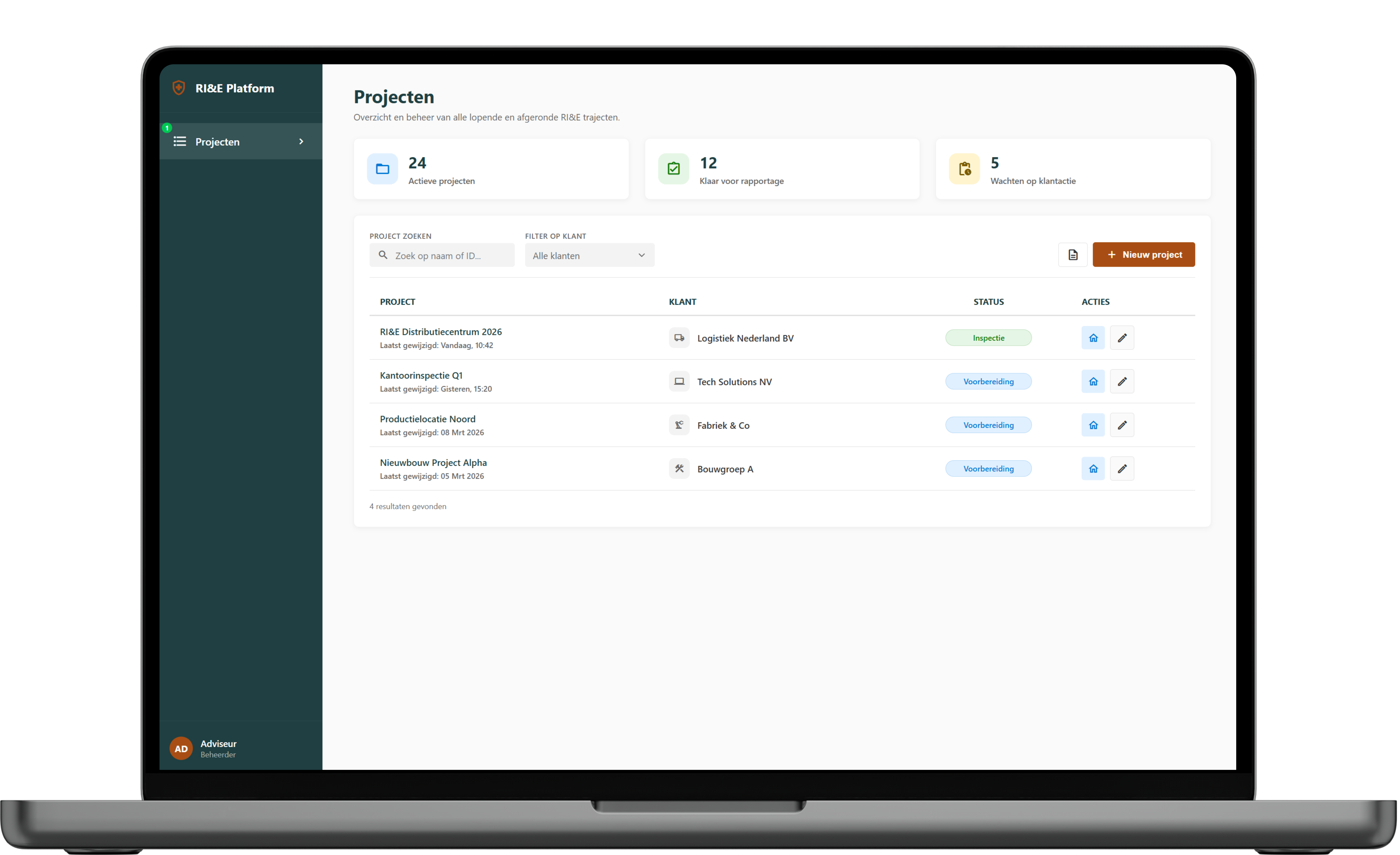 Urenregistratie app voor project- en servicebedrijven