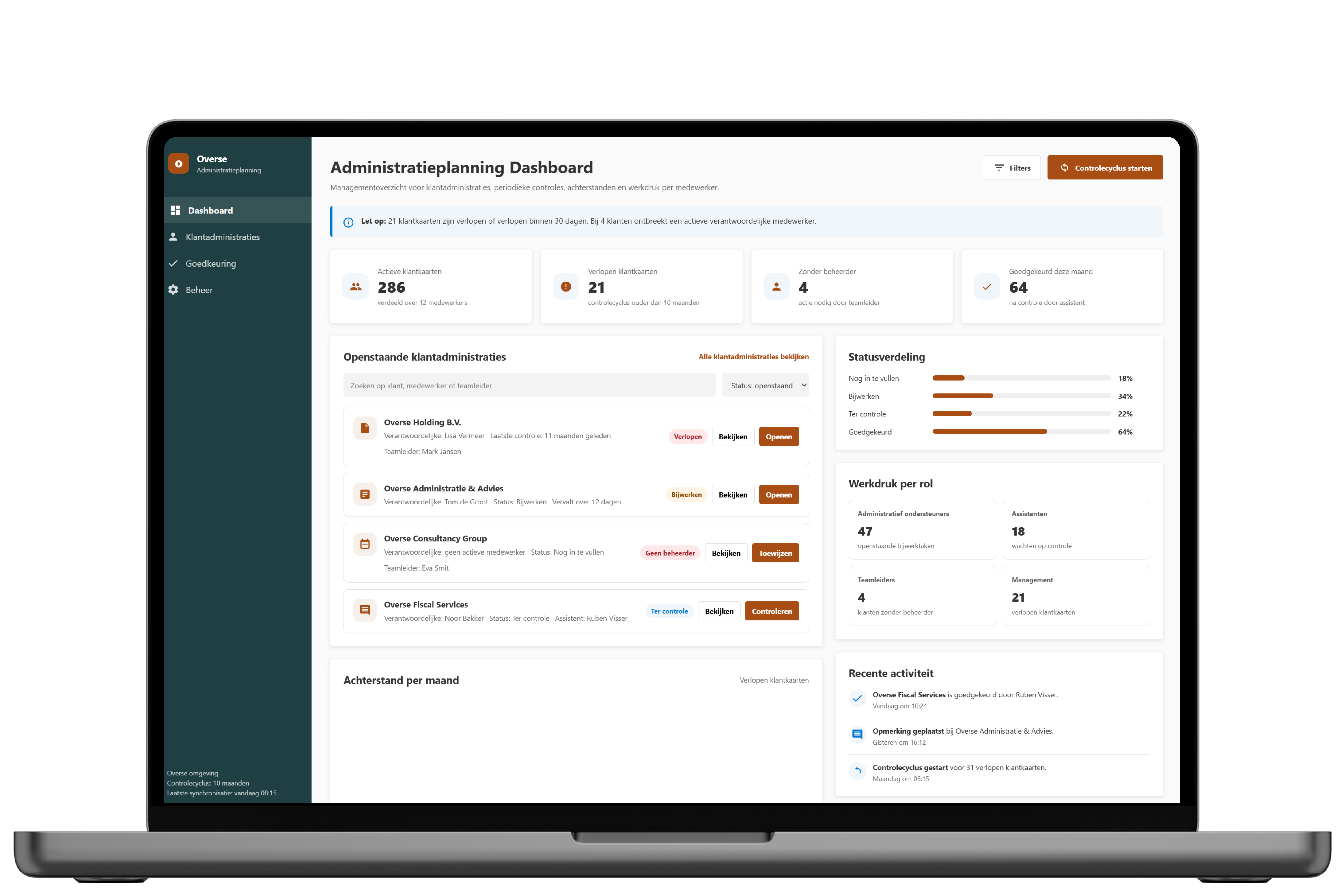 Administratieplanning voor accountancy- en administratiekantooren