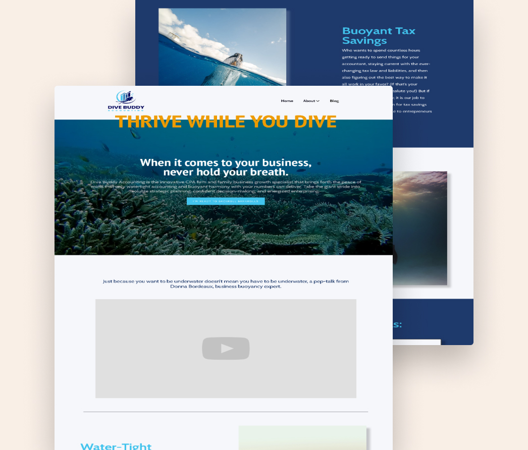 A mockup of a project