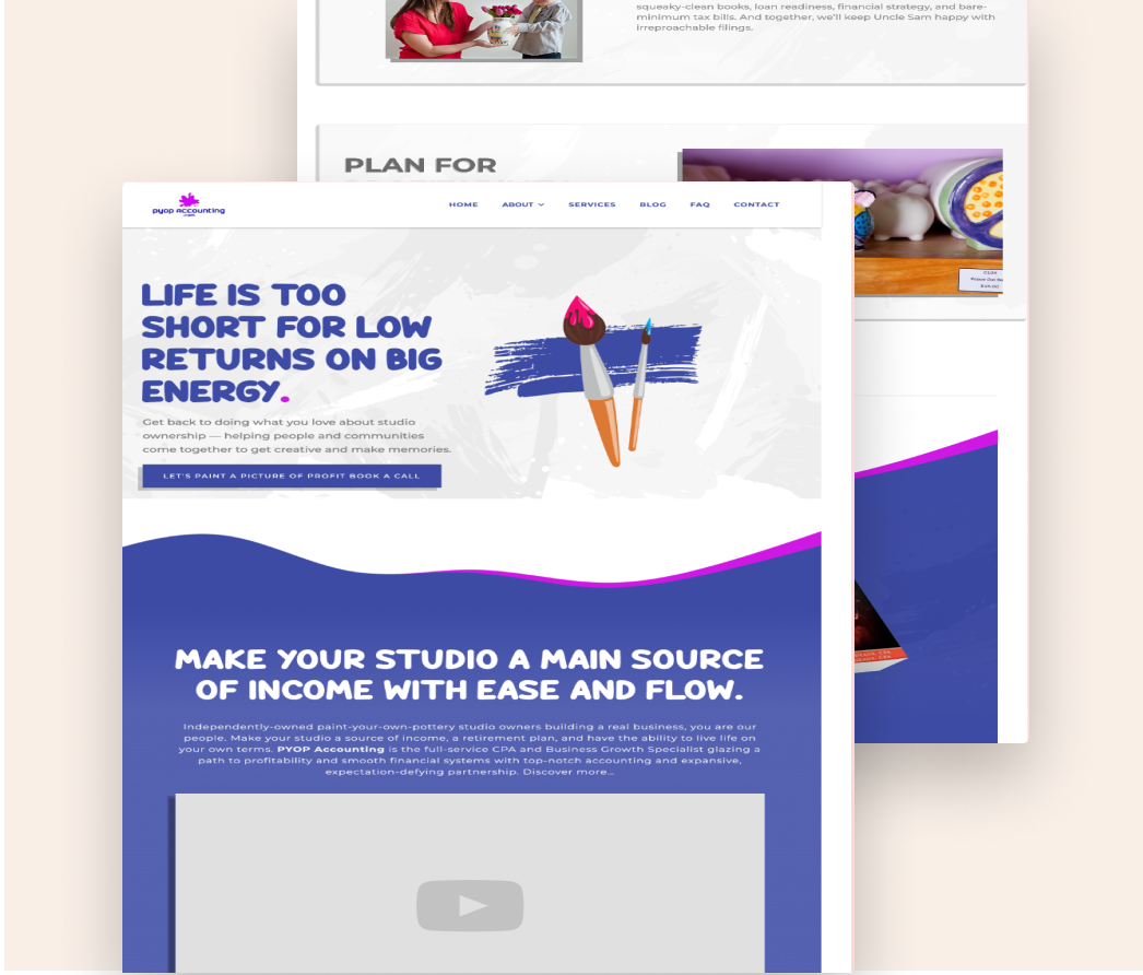 A mockup of a project