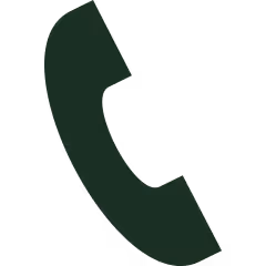 Black telephone handset icon tilted diagonally.