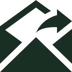 Envelope with an arrow pointing outward representing sending an email.