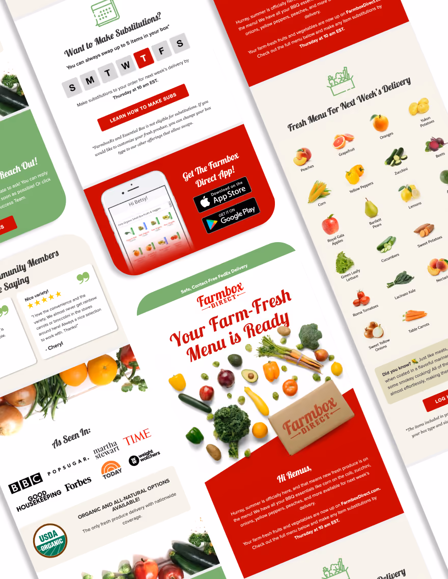 Farmbox Email Flow Design
