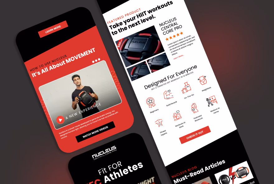 Nucleus email flow designs